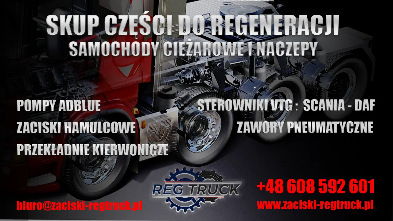 Skup części do samochodów ciężarowych i naczep
